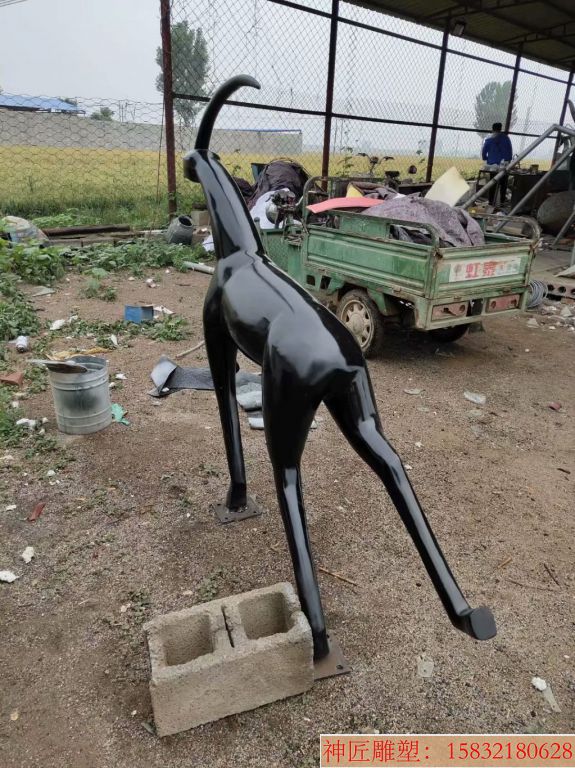 不锈钢创意鹿雕塑 景观奔跑小鹿雕塑 厂家定制